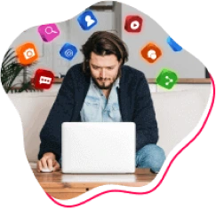 person working on laptop